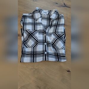 Express Monochrome Plaid Portofino Shirt